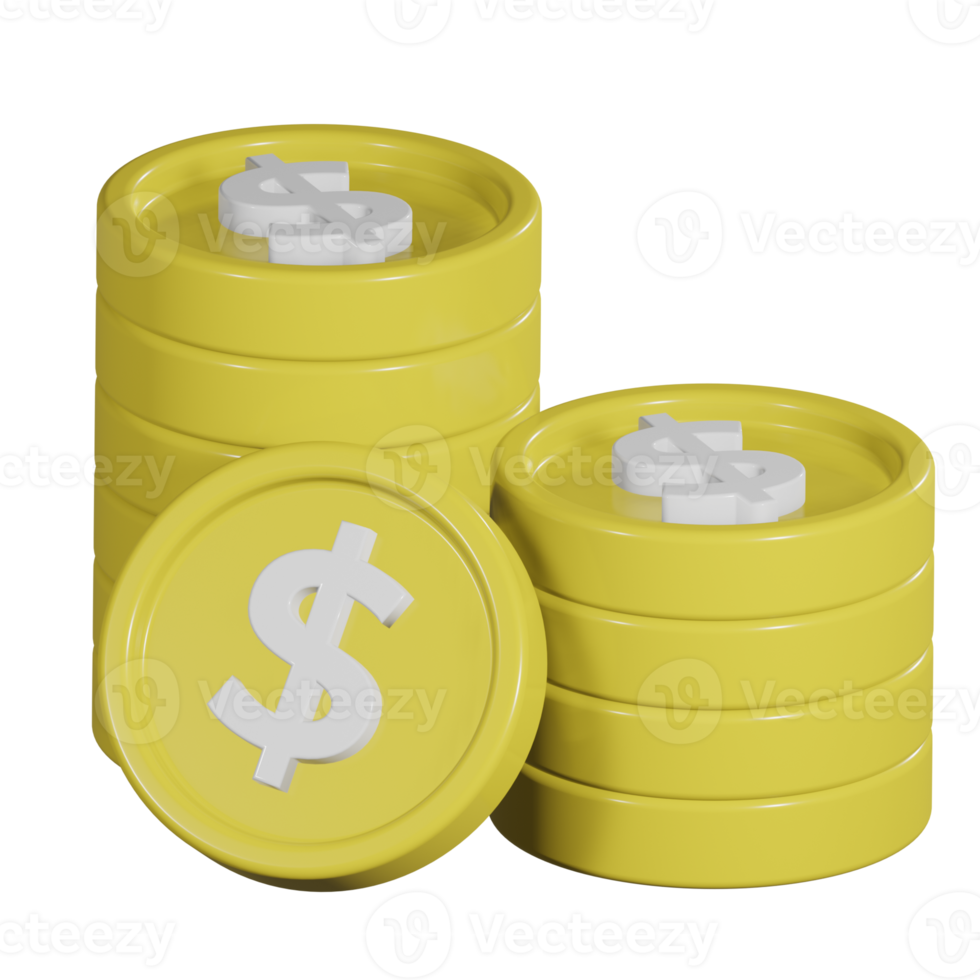 Coins 3d icon png