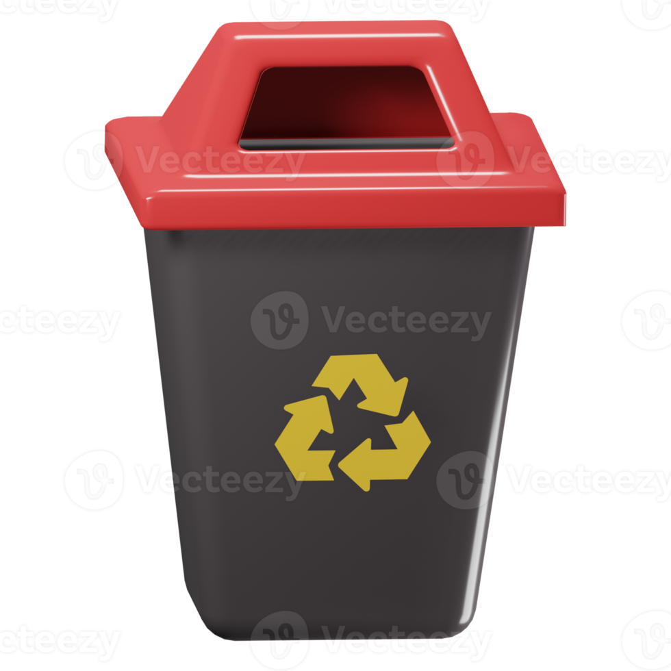 ícone 3d da lata de lixo png