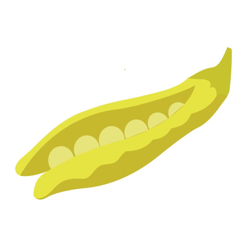 Flat icon green peas. Vector illustration.