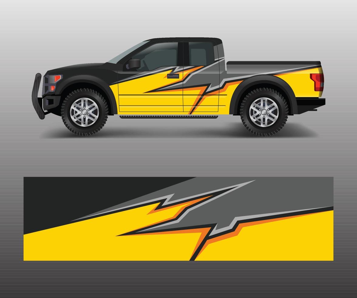 offroad vehicle wrap design vector. Pickup truck decal wrap design vector. vector