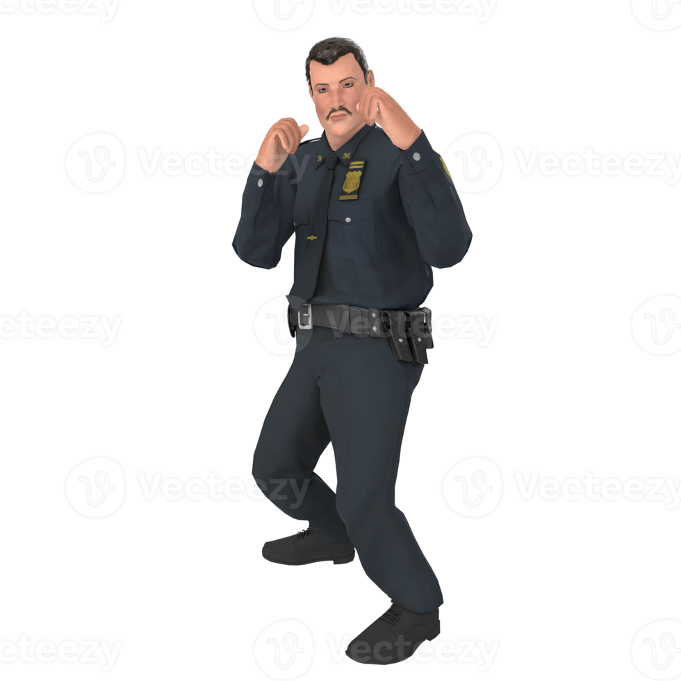 Polizist Mann 3D-Modellierung png