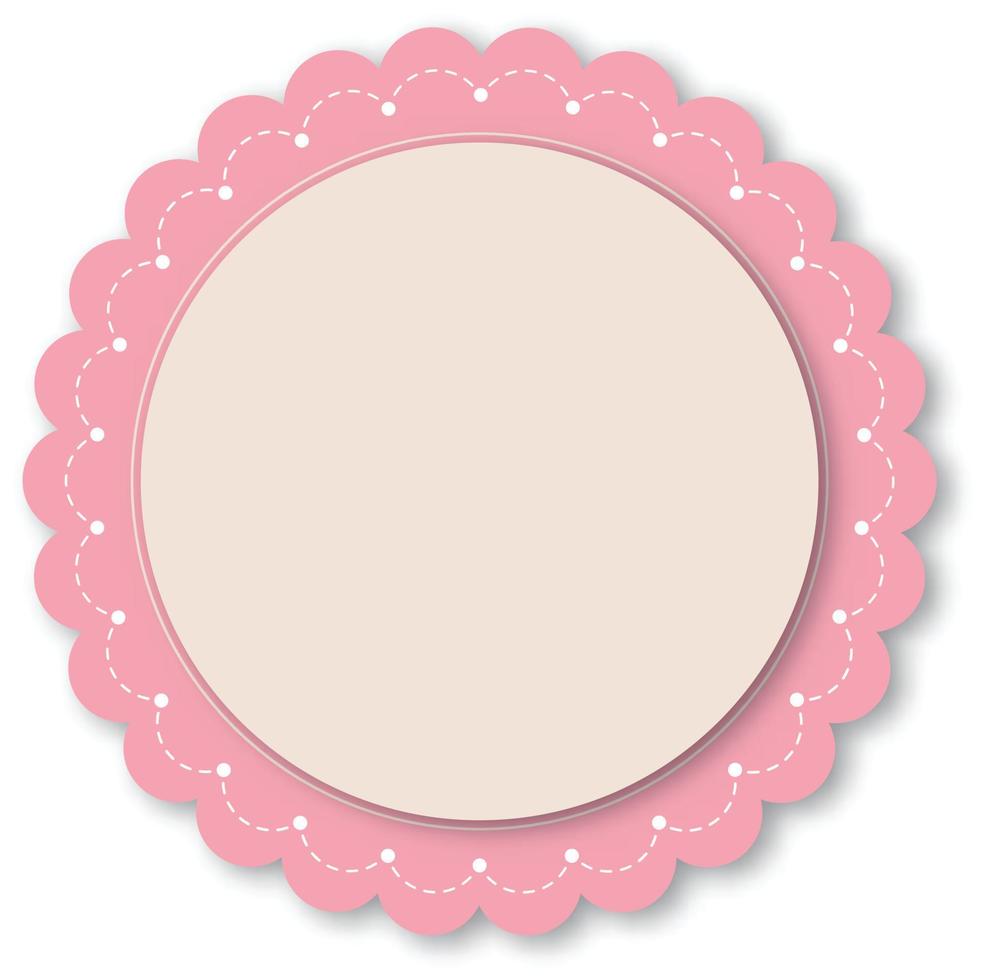 pink Frame in Vintage  Vector Illustration. EPS10