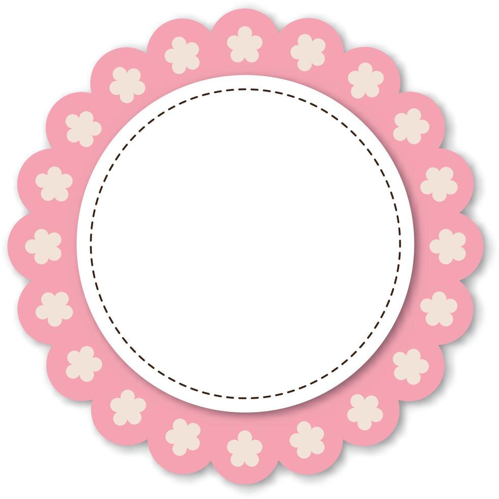 pink Frame in Vintage  Vector Illustration. EPS10