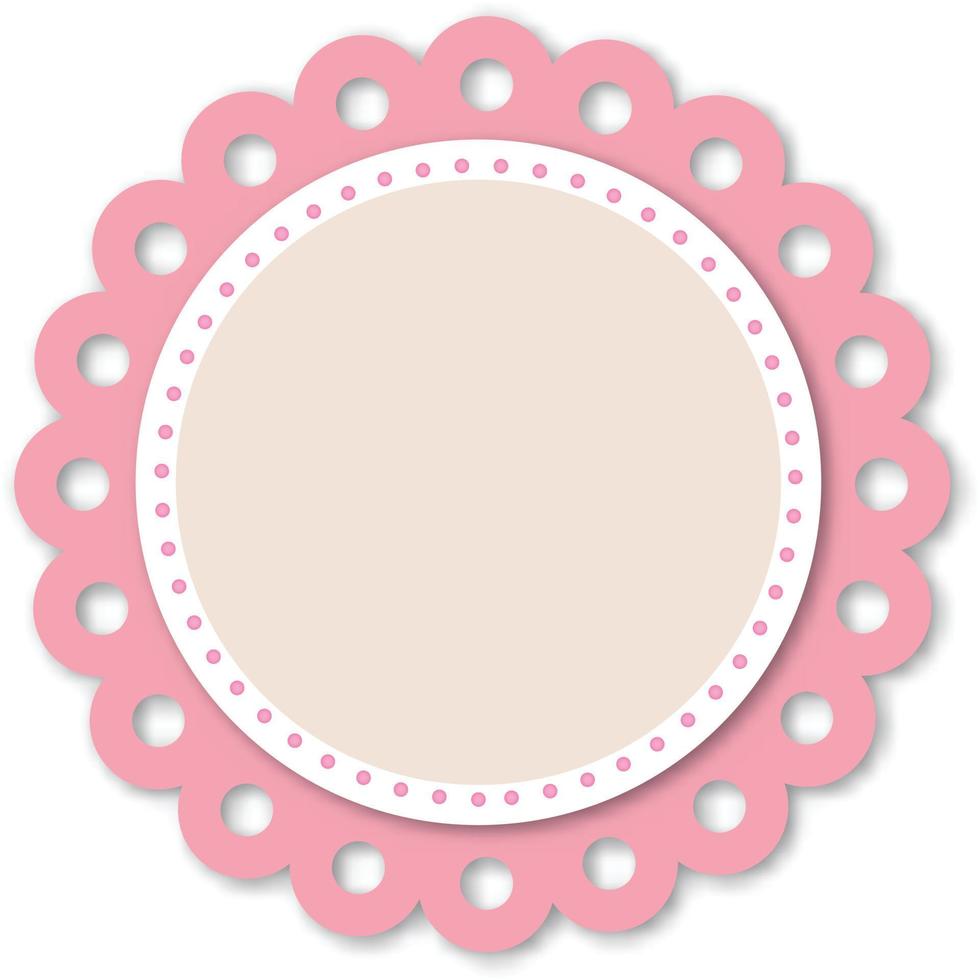 pink Frame in Vintage  Vector Illustration. EPS10