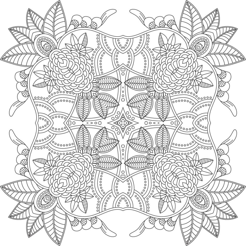 coloriage mandala pour adulte 27458912 Art vectoriel chez Vecteezy