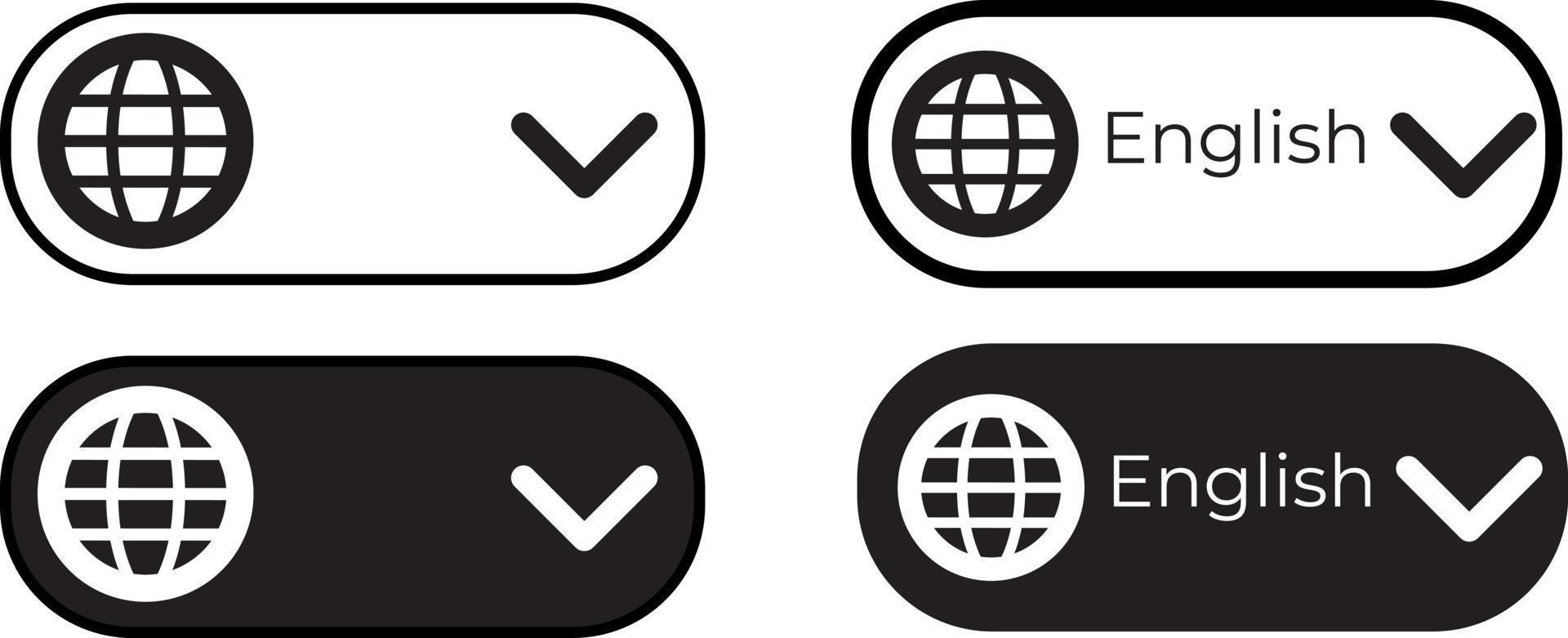 Translate vector icon. Change language button isolated on white background. Vector