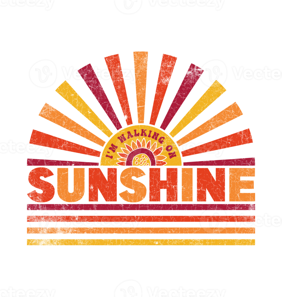 Retro Sunshine Vintage Sunrise Graphic png