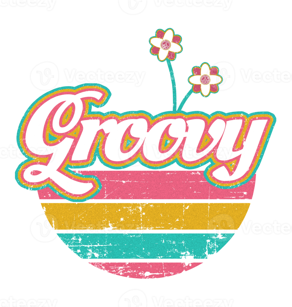 Retro Groovy Vintage Graphic png