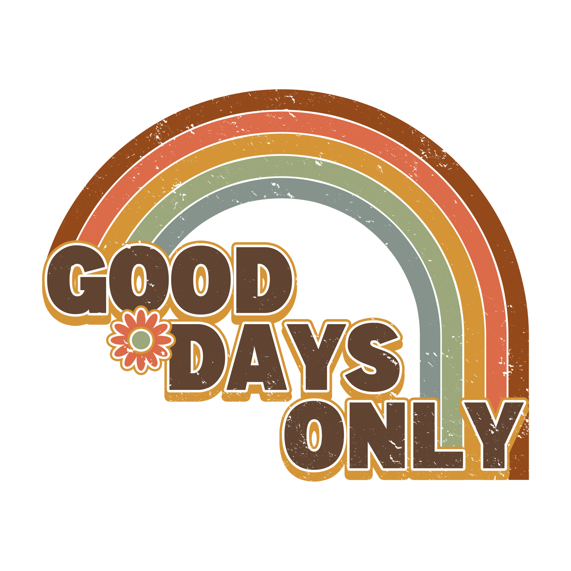Good Days Only Retro Rainbow Graphic 10879723 PNG good-days-only-retro-rainbow-graphic-10879723-png