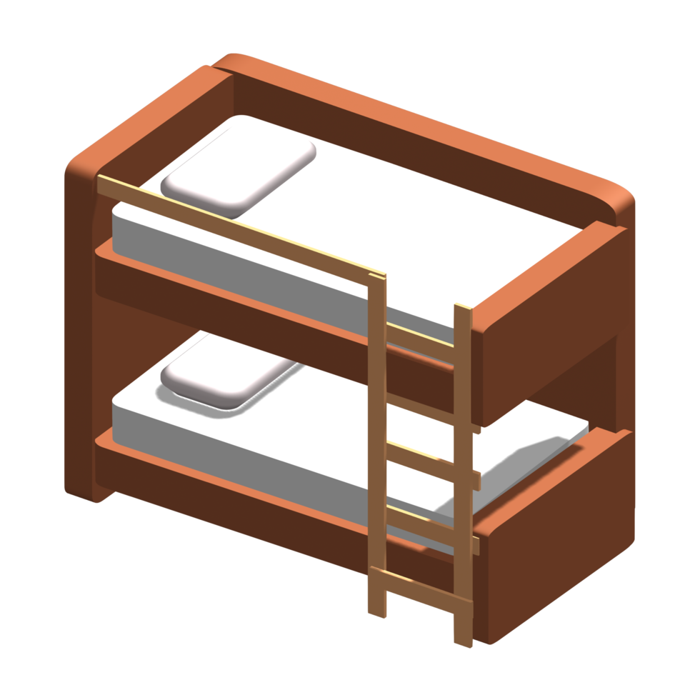 Bed Dormitory 3D Effects png