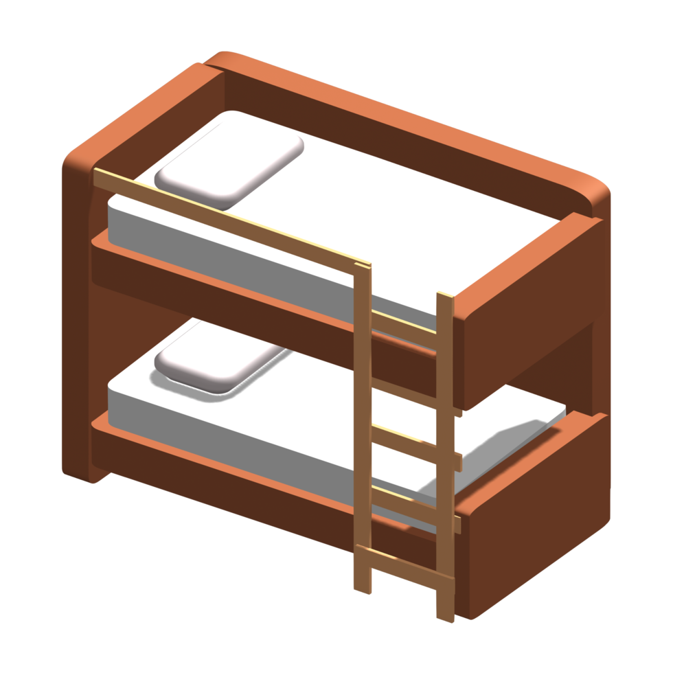 bed slaapzaal 3d Effecten png