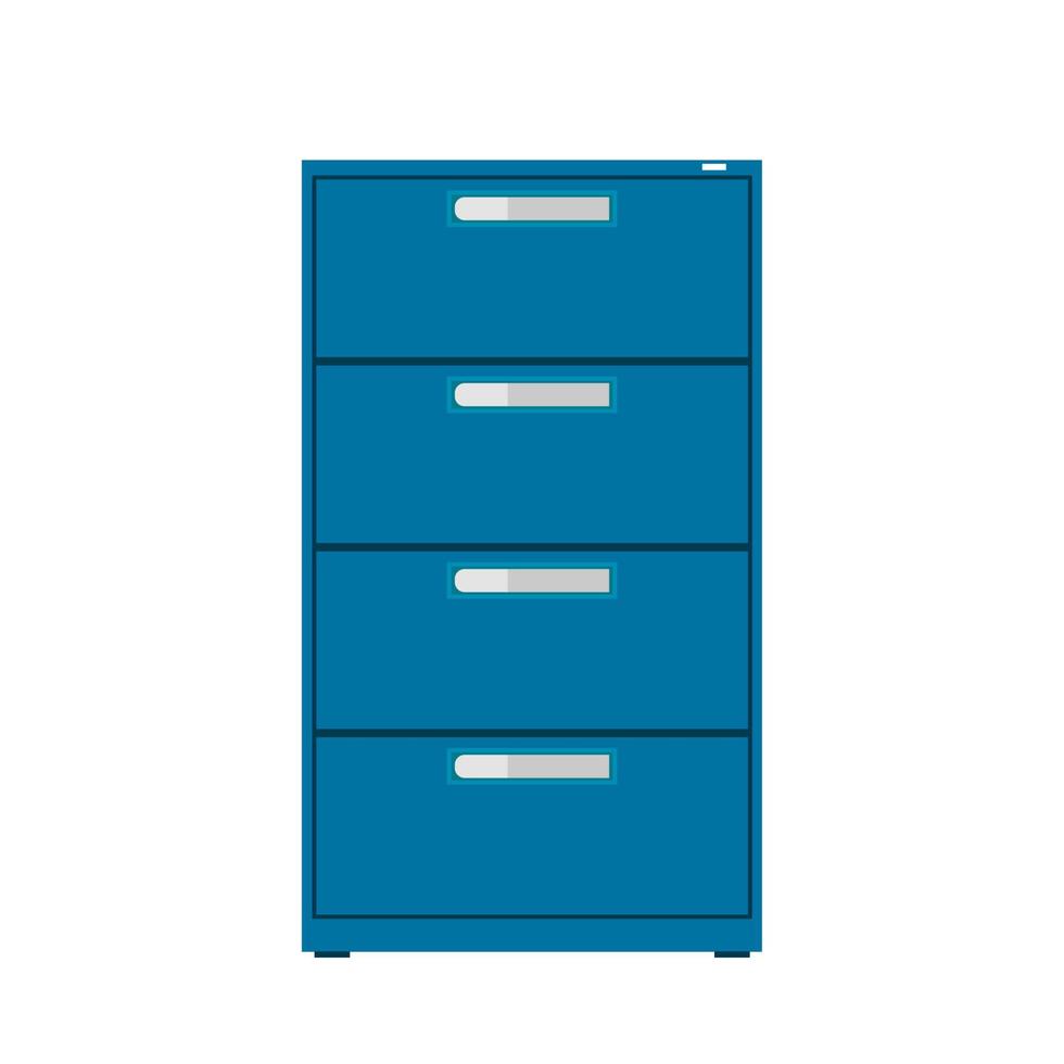 File cabinet vector icon furniture interior management finance catalog library binder. Database metal case office. Datum archive