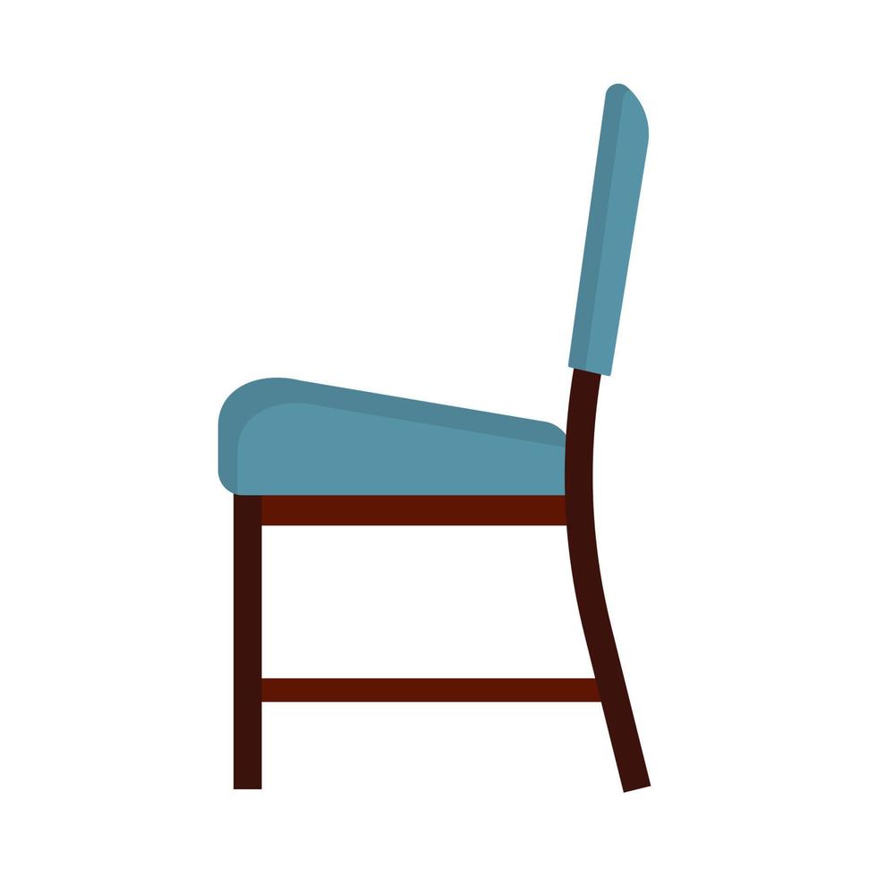 Office chair side view vector icon fruniture. Seat business interior element work job. Black flat ergonomic equipment