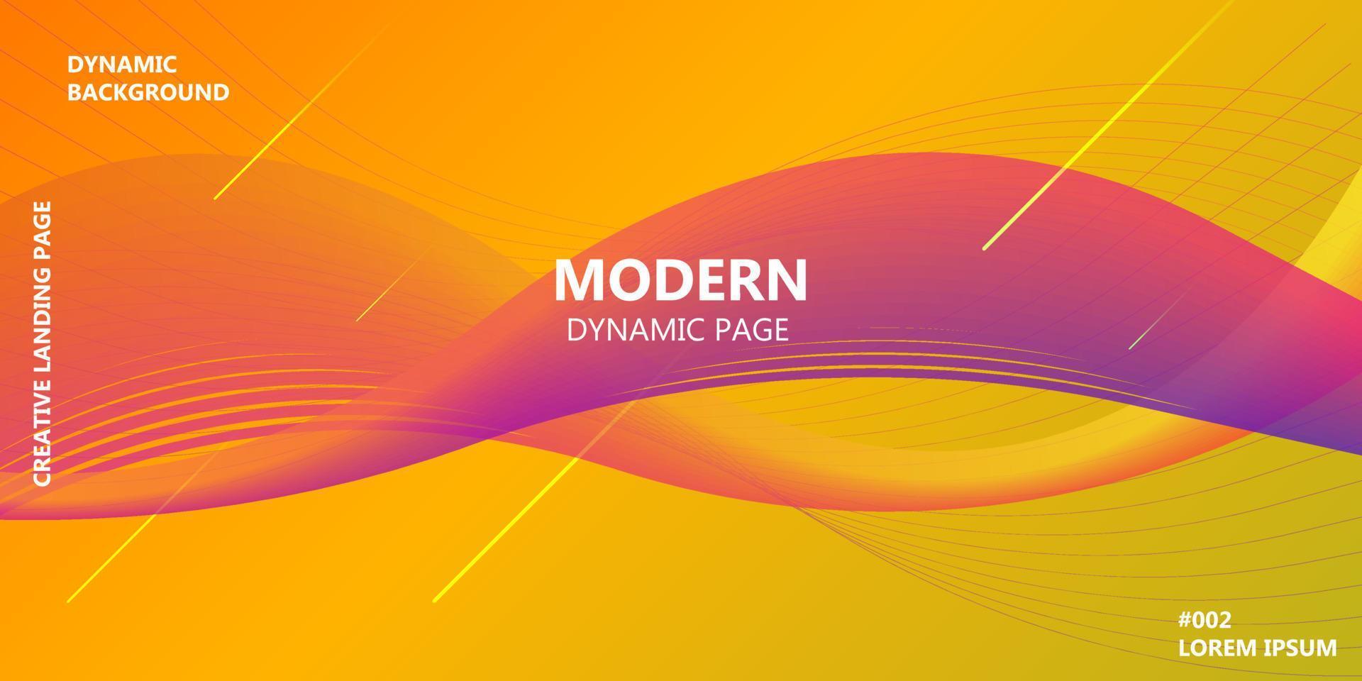 Vibrant abstract background vector color pattern. Backdrop wallpaper gradient banner light. Geometric colorful trendy futuristic shiny wave concept. Flow stripe digital cover