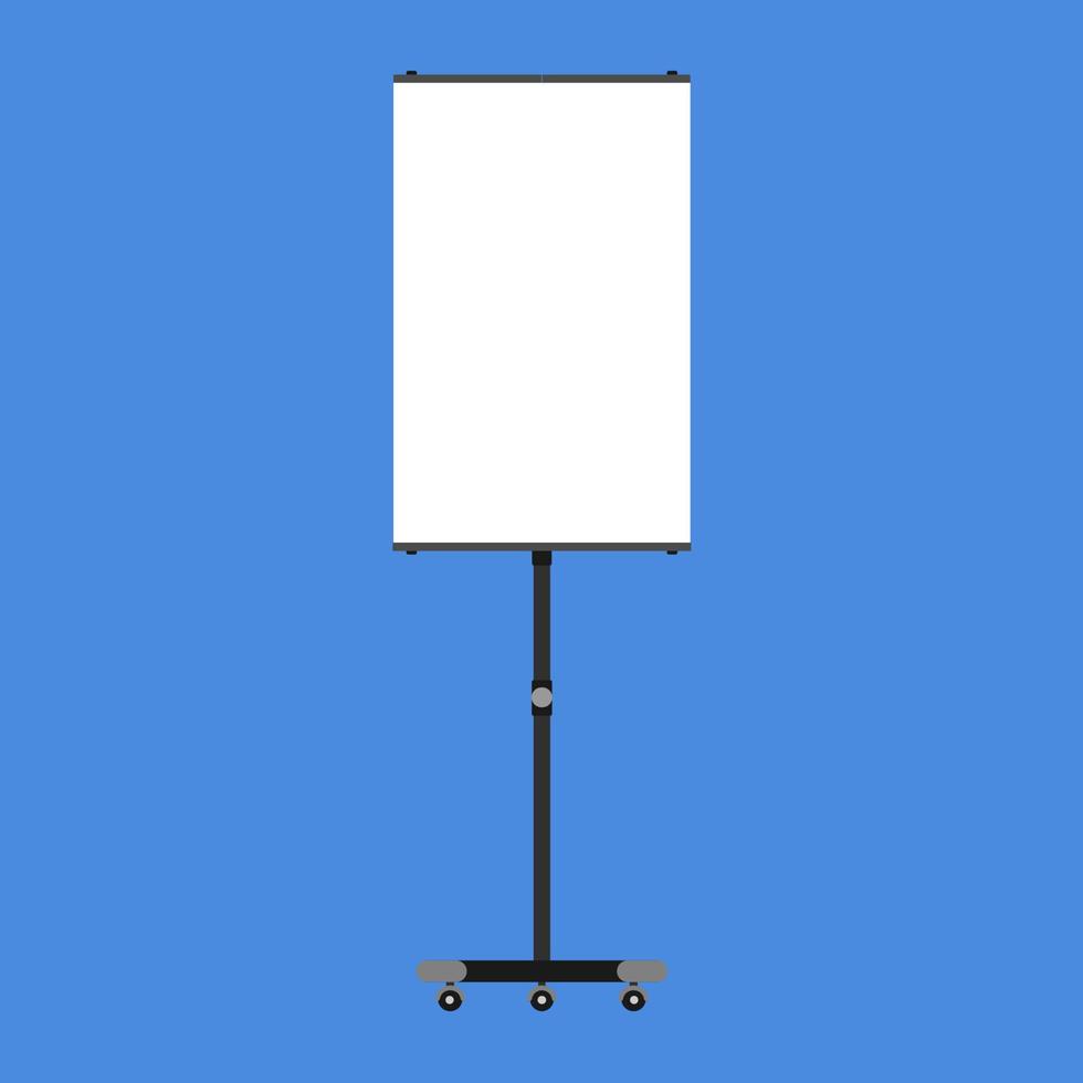 Presentation board business vector office education icon. Meeting conference display frame screen seminar. Black stand slide