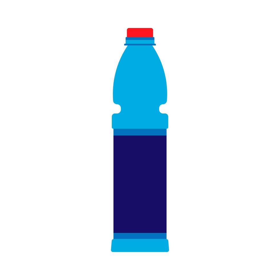 Water bottle plastic object natural lifestyle symbol vector icon. Aqua drink mineral soda blue. Glass beverage container