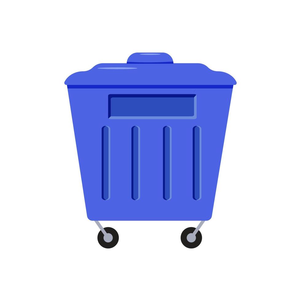 Colored garbage can, a container for sorting waste, zero waste recycling, vector illustration.
