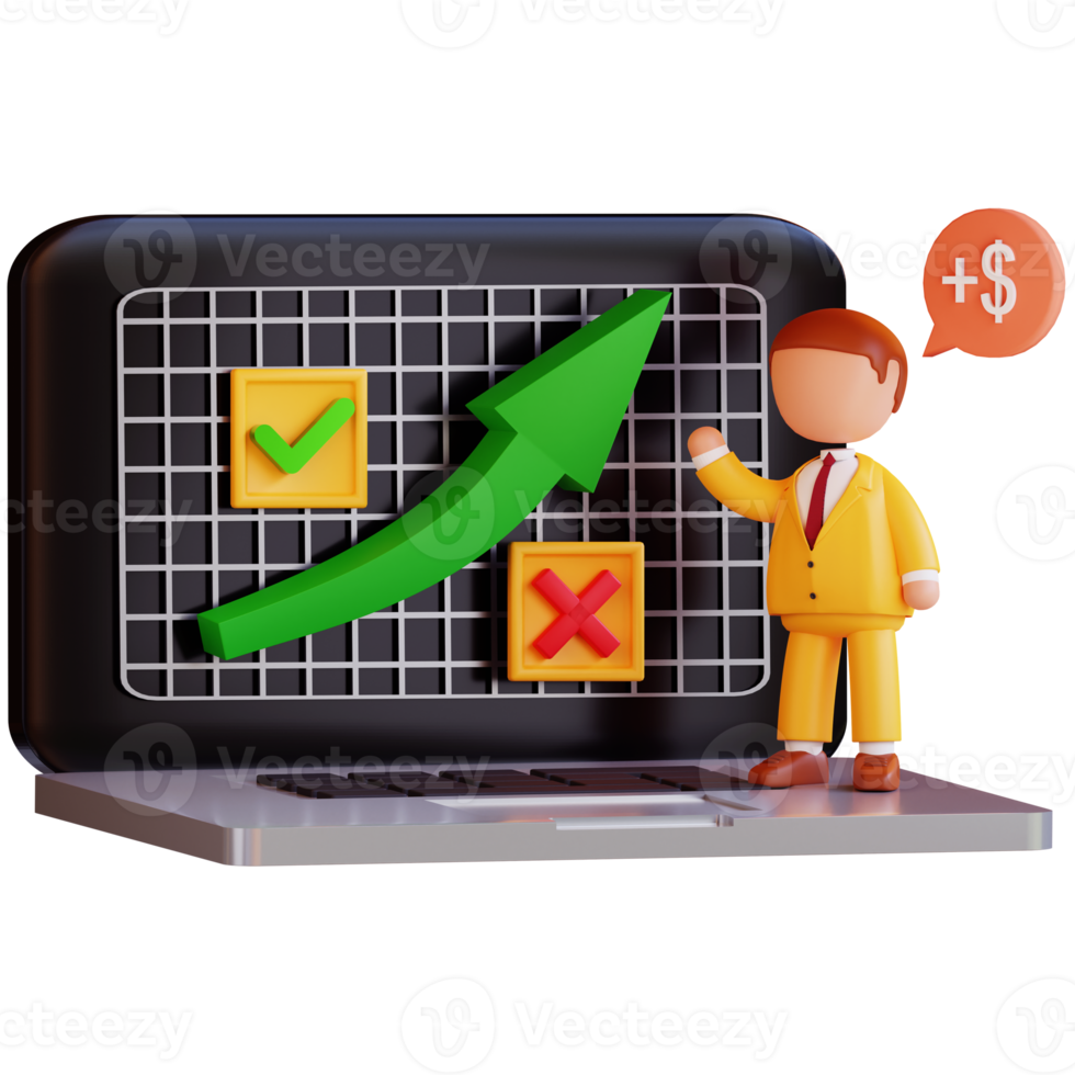 3d infographic investment growth png