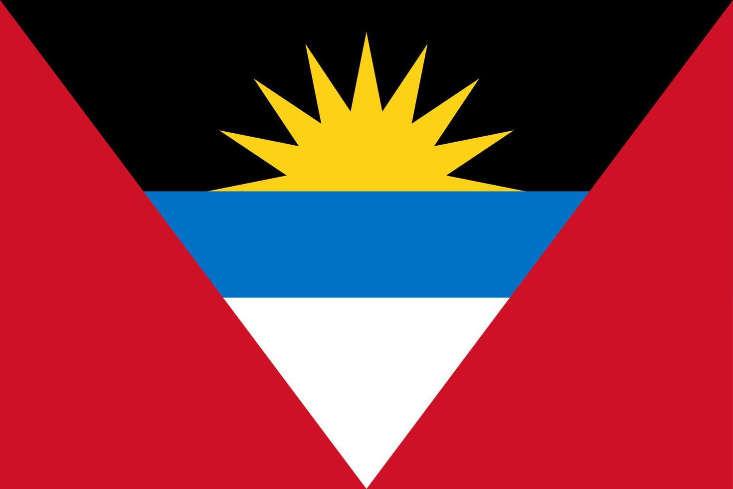 Flag Antigua and Barbuda vector illustration symbol national country icon. Freedom nation flag Antigua and Barbuda independence patriotism celebration design government international official symbolic