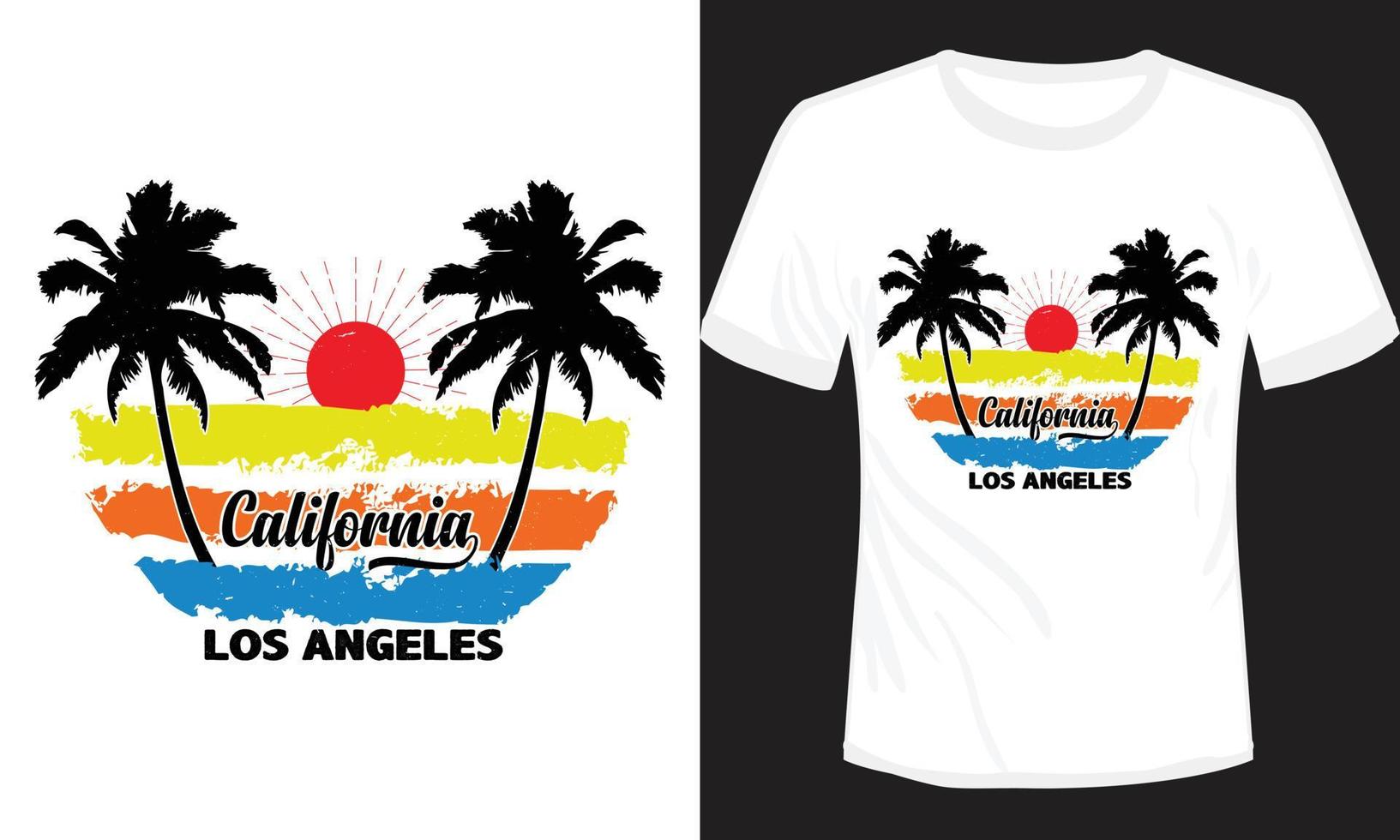 California Los Angeles T-shirt Design Vector Illustration 10880164 ...