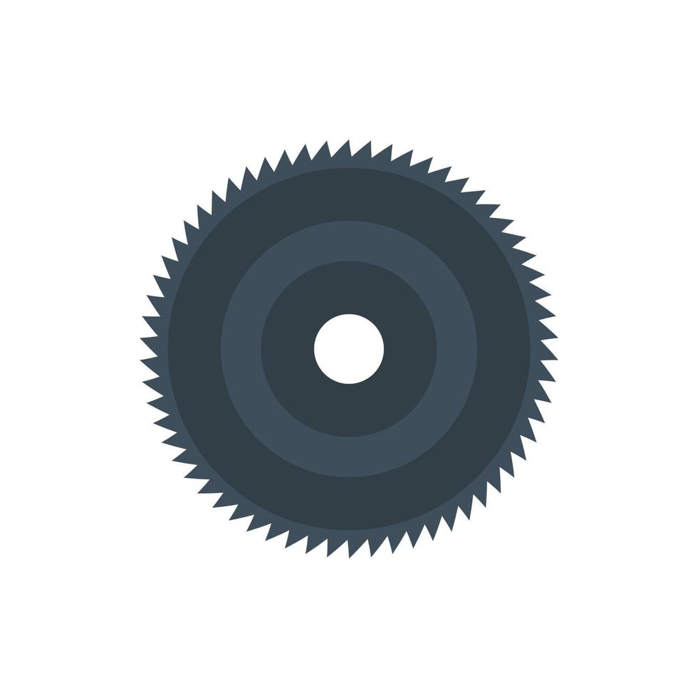 Icono de hoja de herramienta circular de vector de sierra redonda. disco de corte de la industria del metal del equipo del círculo aislado. rueda rotativa de poder