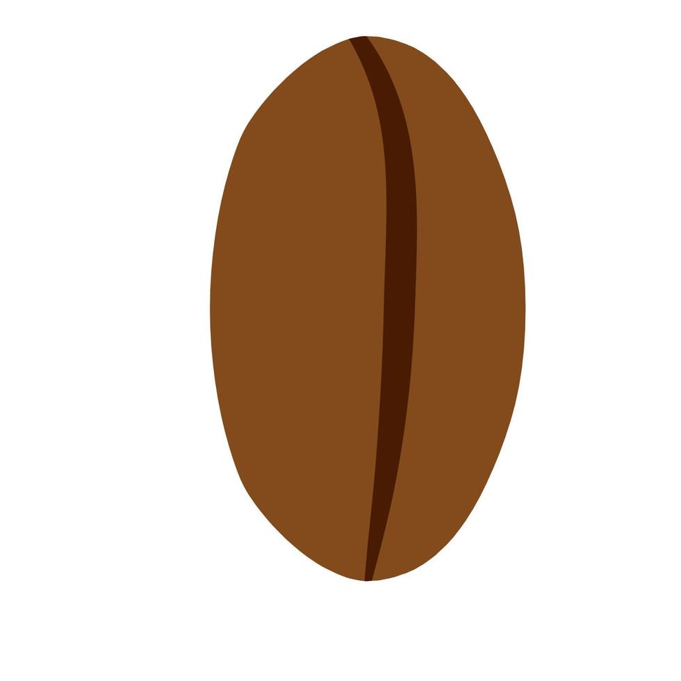 Coffee bean beverage vector ngredient restaurant icon. Brown arabic flat top view