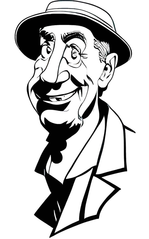 Old Man Caricature Comic Portrait Vol. 1 vector