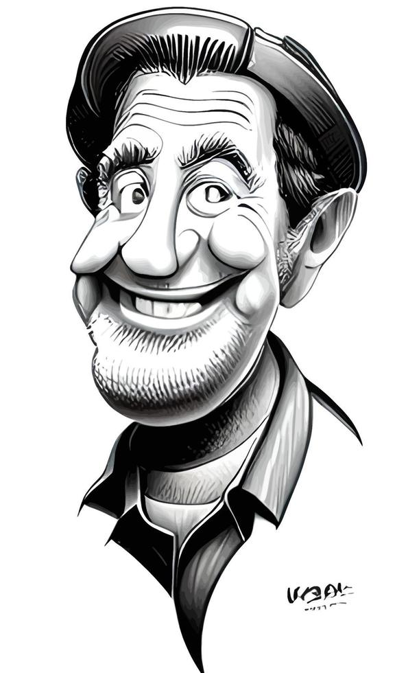 anciano caricatura comic retrato vol. 1 vector