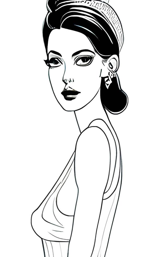 bocetos de dibujo de moda femenina vol. 1 vector