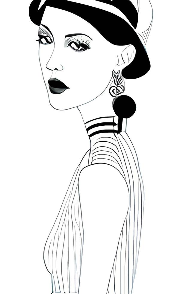 Female Fashion Drawing Sketches Vol. 1 vector