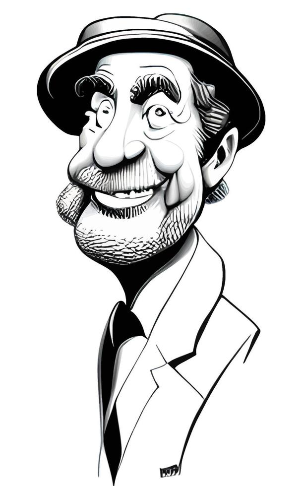 anciano caricatura comic retrato vol. 1 vector