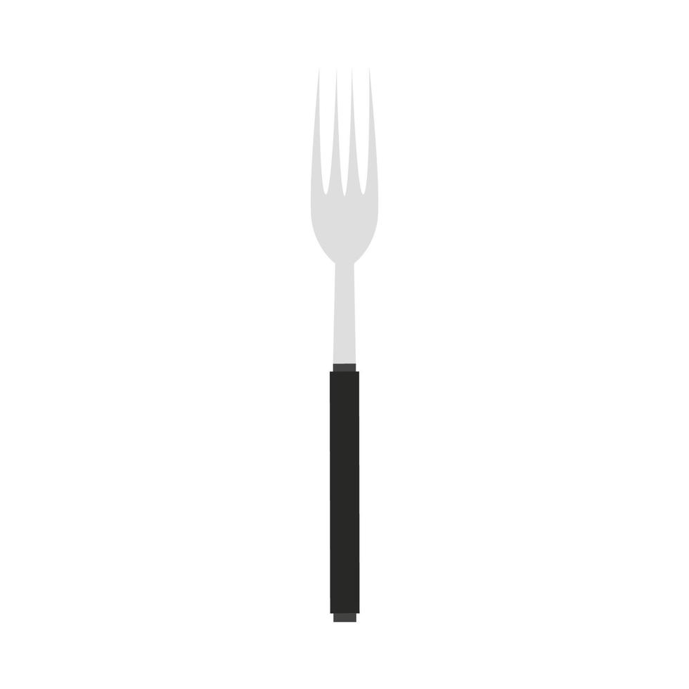 Fork vector illustration icon knife design cutlery. Cooking symbol silverware silhouette kitchen utensil equipment tool. Metal breakfast object sign fork serving restaurant tableware icon