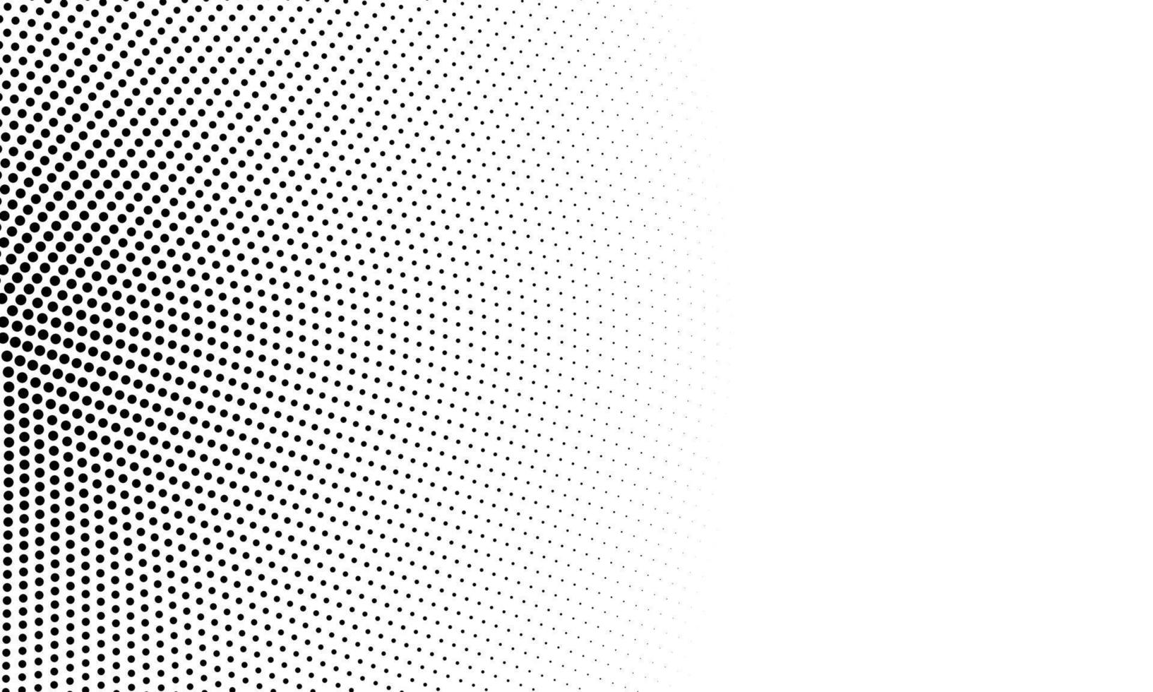 Round halftone dots background circular elements in black isolated on white. Trending background vector illustration concept