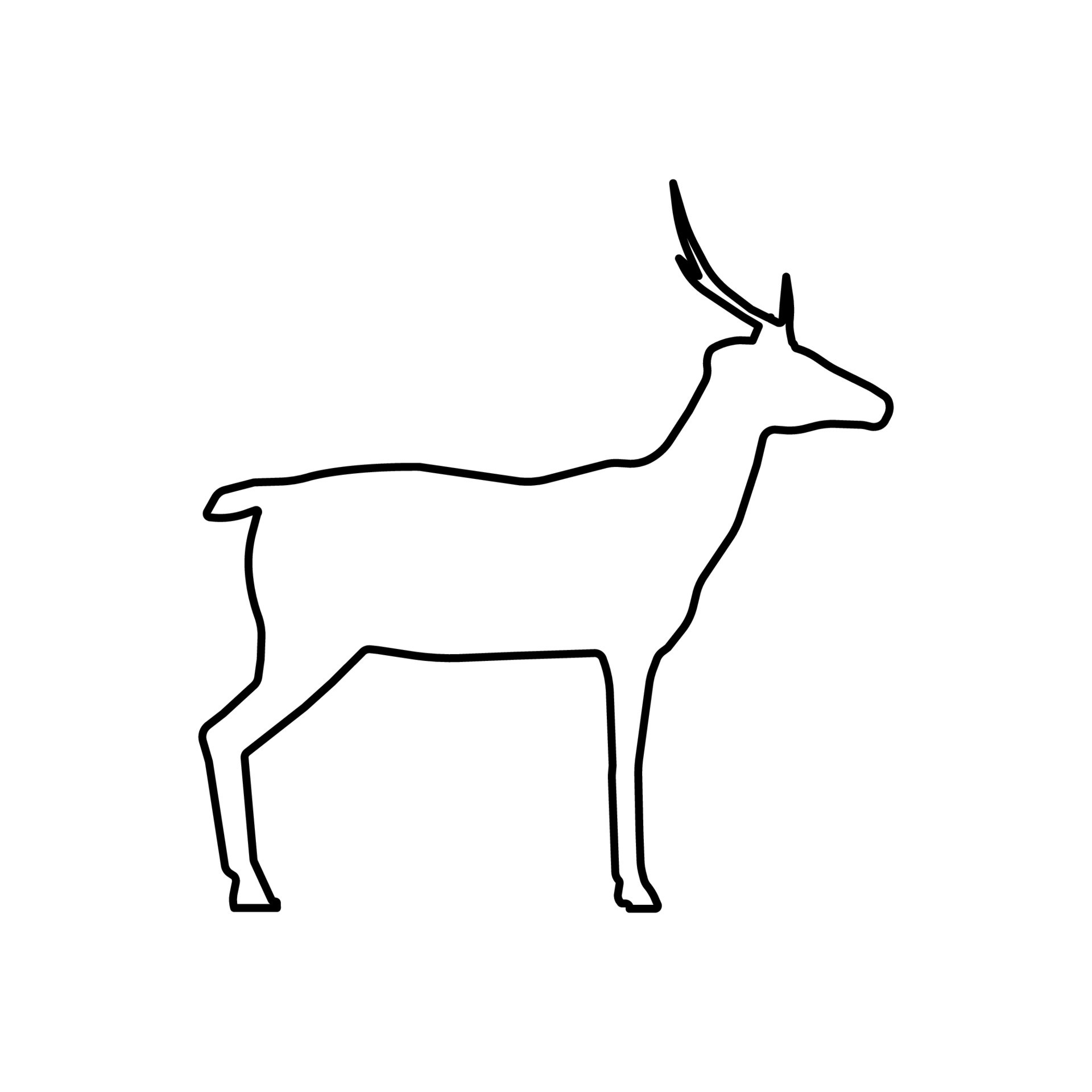 Buck Silhouette Outline