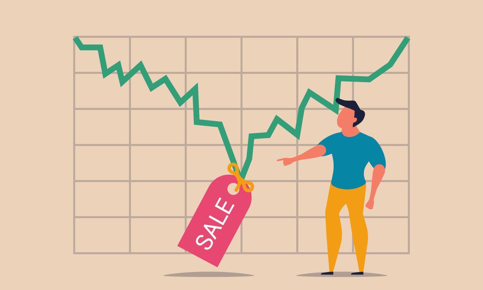 Sale company shares and partnership invest trader. Revenue sell and money business rise vector illustration concept. Economy expert growth investment and improvement wealth. Point profit and trend