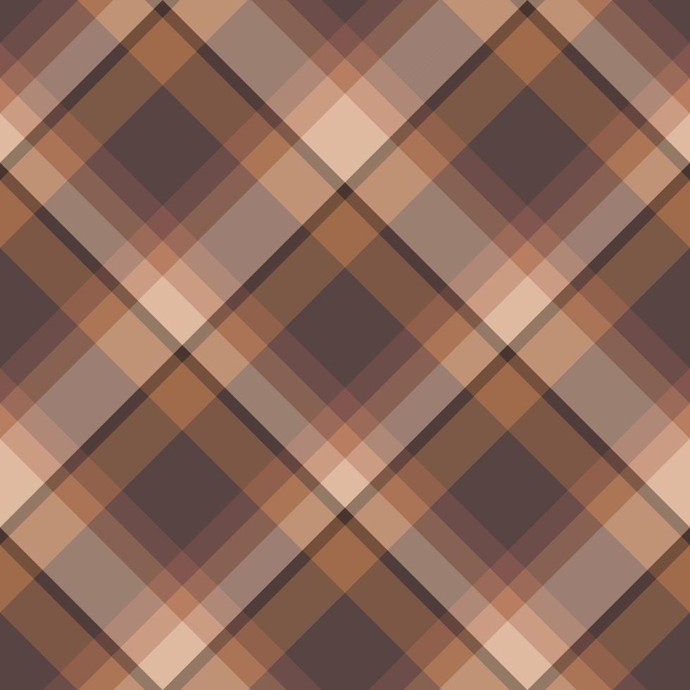 Seamless pattern in stylish orange and coffee brown colors for plaid, fabric, textile, clothes, tablecloth and other things. Vector image. 2
