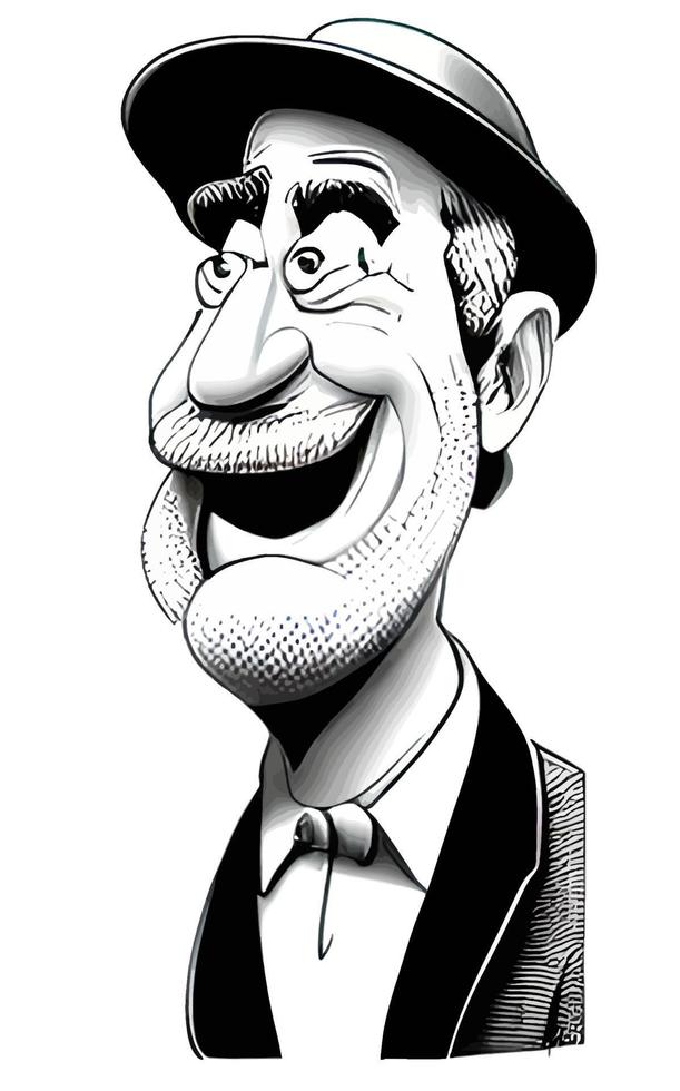 Old Man Caricature Comic Portrait Vol. 1 vector