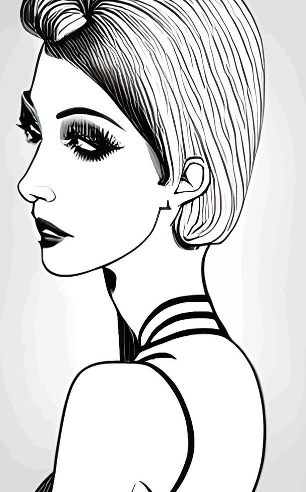 Female Fashion Drawing Sketches Vol. 1 vector