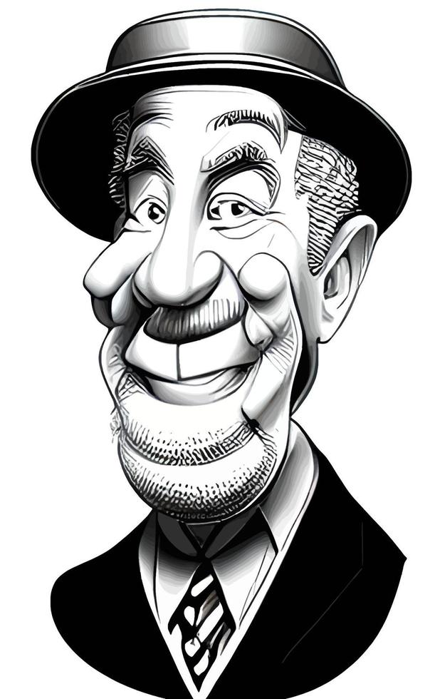 Old Man Caricature Comic Portrait Vol. 1 vector
