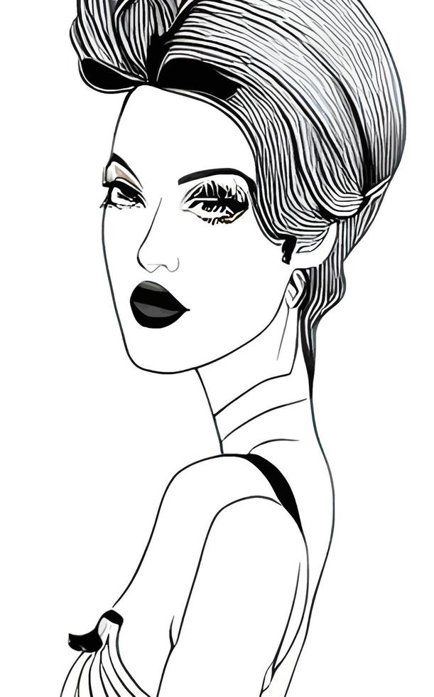 Female Fashion Drawing Sketches Vol. 1 vector