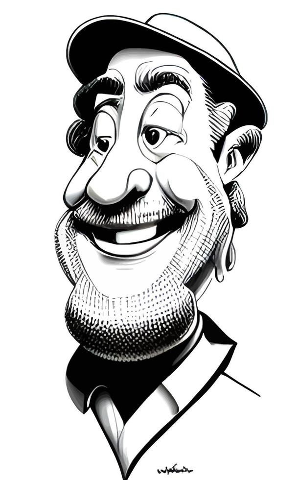 anciano caricatura comic retrato vol. 1 vector