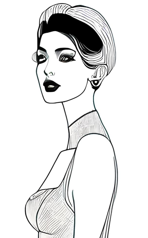 Female Fashion Drawing Sketches Vol. 1 vector