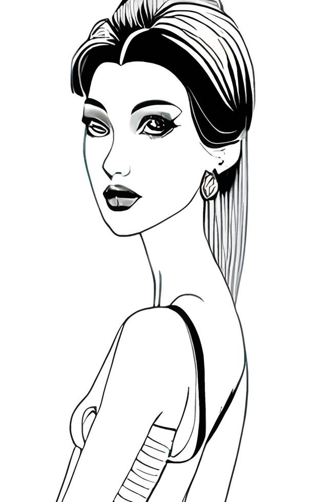 Female Fashion Drawing Sketches Vol. 1 vector