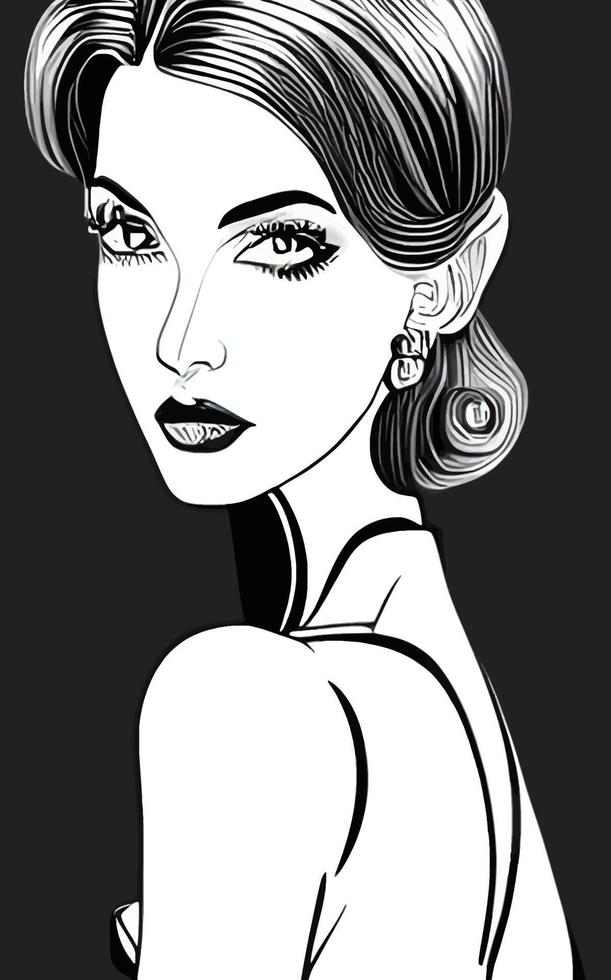 Female Fashion Drawing Sketches Vol. 1 vector