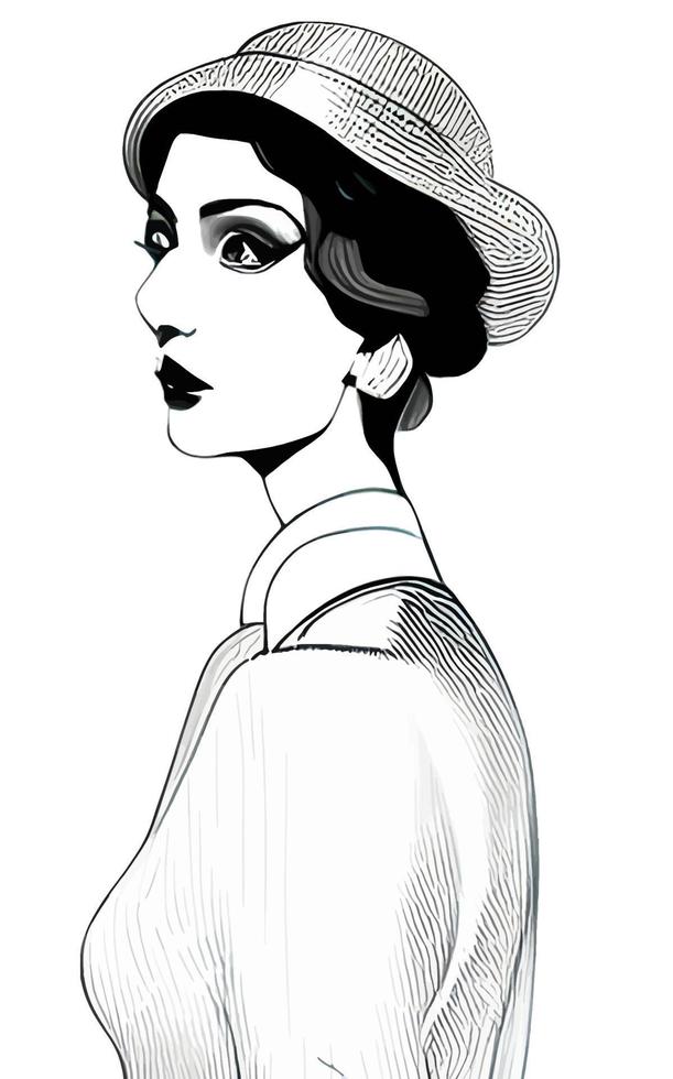 Female Fashion Drawing Sketches Vol. 1 vector