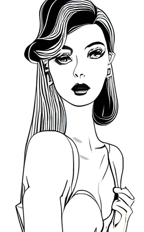 Female Fashion Drawing Sketches Vol. 1 vector