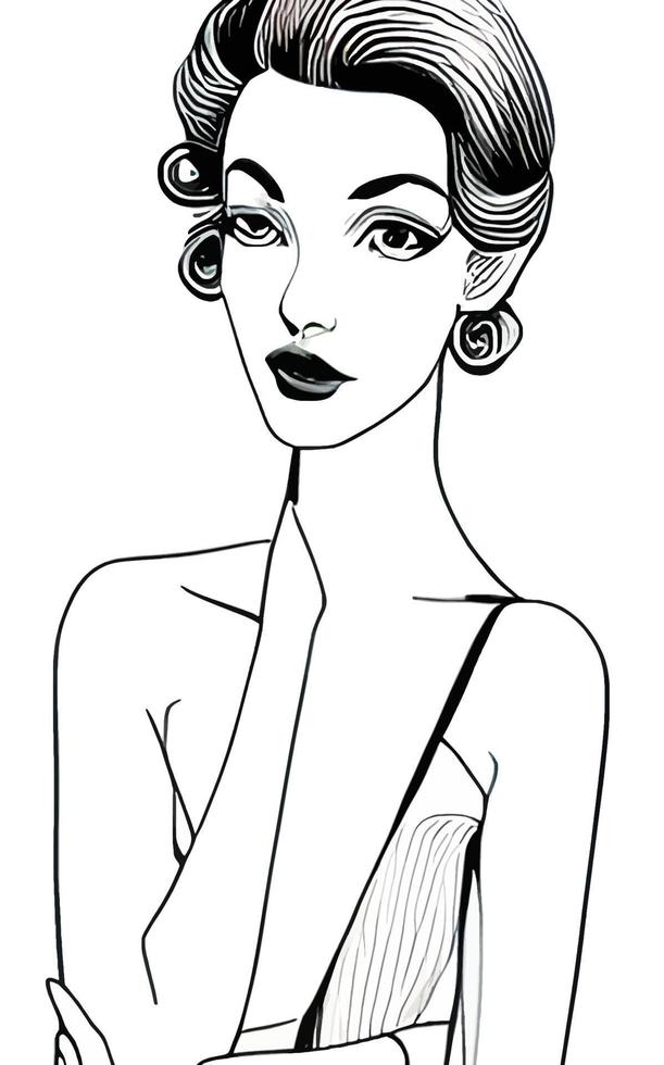 bocetos de dibujo de moda femenina vol. 1 vector