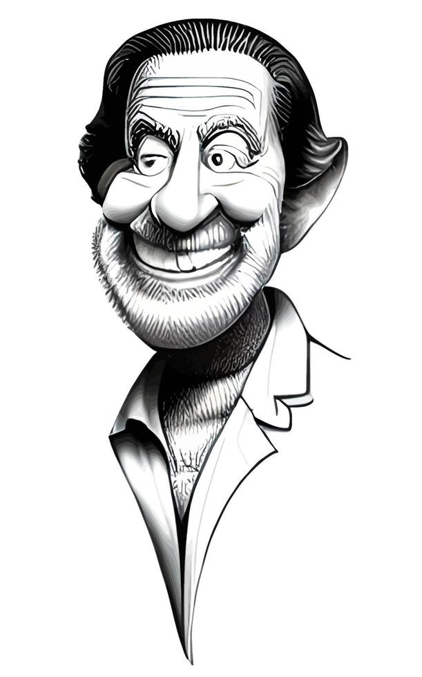Old Man Caricature Comic Portrait Vol. 1 vector