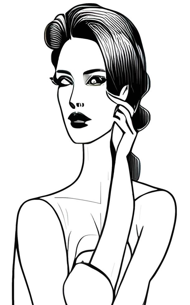 Female Fashion Drawing Sketches Vol. 1 vector