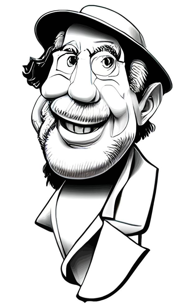 anciano caricatura comic retrato vol. 1 vector